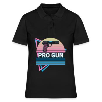 Pro Gun Retro - Women's Polo Shirt - black - Front - Ailine (174cm)