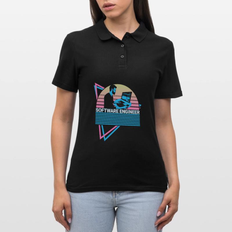 Software Engineer Software Engineering Retro Women's Polo Shirt