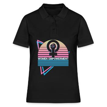 Rétro de l’autonomisation des femmes - Polo Femme - noir - Devant - Ailine (174cm)