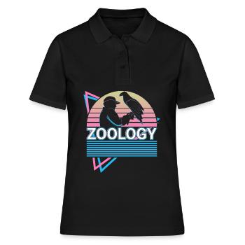Zoologie Zoologiste Rétro - Polo Femme - noir - Devant - Ailine (174cm)