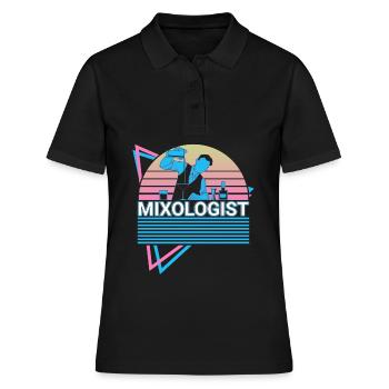 Mixologe Mixologie Barkeeper Bartending - Frauen Polo Shirt - Schwarz - Vorne - Ailine (174cm)
