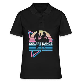 Square Dance Square Dancing Retro - Women's Polo Shirt - black - Front - Ailine (174cm)