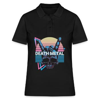 Death Metal Rétro - Polo Femme - noir - Devant - Ailine (174cm)