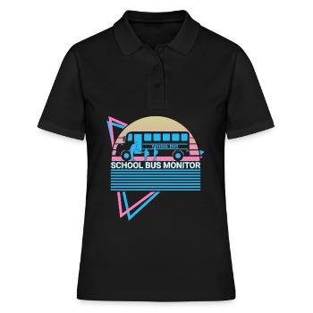 School Bus Monitor Retro - Women's Polo Shirt - black - Front - Ailine (174cm)