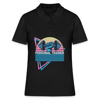 Personal Trainer Retro - Women's Polo Shirt - black - Front - Ailine (174cm)