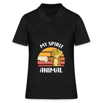 Bearded Dragons Reptiles Pets Reptile - Women's Polo Shirt - black - Front - Ailine (174cm)