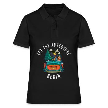 Let the adventure begin Aventurier Backpacker - Polo Femme - noir - Devant - Ailine (174cm)
