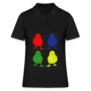 Les poussins - Polo Femme - noir - Devant - Ailine (174cm)