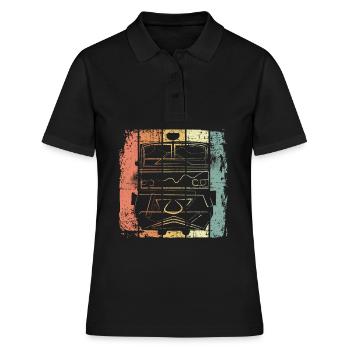 Eisenbahn - Frauen Polo Shirt - Schwarz - Vorne - Ailine (174cm)