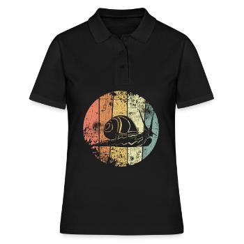 La coquille d’escargot retro - Polo Femme - noir - Devant - Ailine (174cm)