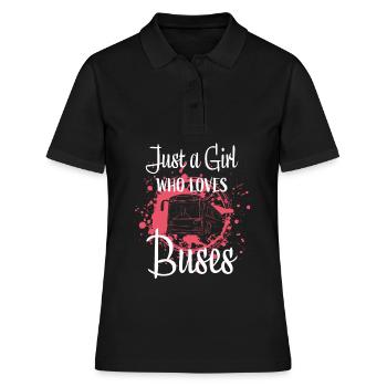 Bus Femme conductrice de bus - Polo Femme - noir - Devant - Ailine (174cm)