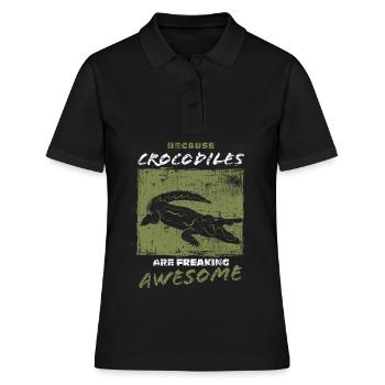 Alligator - Frauen Polo Shirt - Schwarz - Vorne - Ailine (174cm)