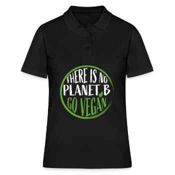 Vegan Protection de l’environnement - Polo Femme - noir - Devant - Ailine (174cm)