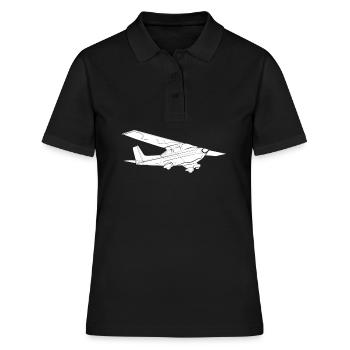 Aviation avion - Polo Femme - noir - Devant - Ailine (174cm)