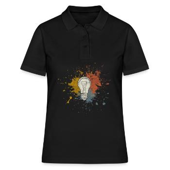 Nerd smart - Women's Polo Shirt - black - Front - Ailine (174cm)