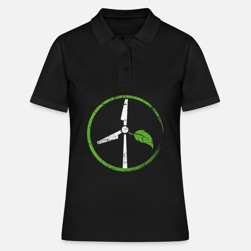 Énergie éolienne - Polo Femme - noir