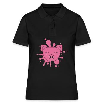 Pig Pig - Women's Polo Shirt - black - Front - Ailine (174cm)
