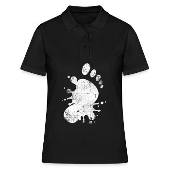 Fuß - Frauen Polo Shirt - Schwarz - Vorne - Ailine (174cm)