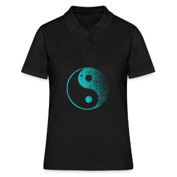 Yin Yang - Frauen Polo Shirt - Schwarz - Vorne - Ailine (174cm)