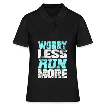 Läufer laufen - Frauen Polo Shirt - Schwarz - Vorne - Ailine (174cm)