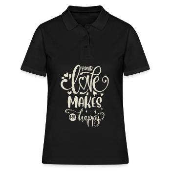 Chère citation - Polo Femme - noir - Devant - Ailine (174cm)