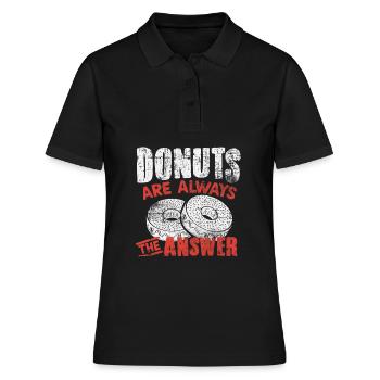 donut - Women's Polo Shirt - black - Front - Ailine (174cm)