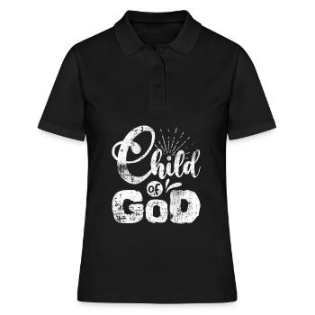 Gott - Frauen Polo Shirt - Schwarz - Vorne - Ailine (174cm)