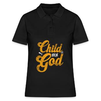 Gott - Frauen Polo Shirt - Schwarz - Vorne - Ailine (174cm)