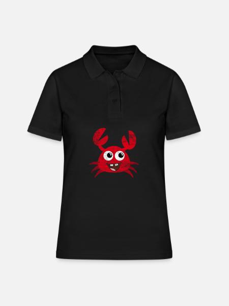 Krebs - Frauen Polo Shirt - Schwarz