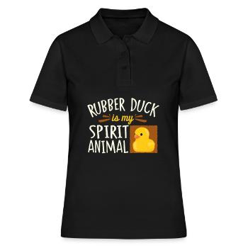 Badeente - Frauen Polo Shirt - Schwarz - Vorne - Ailine (174cm)