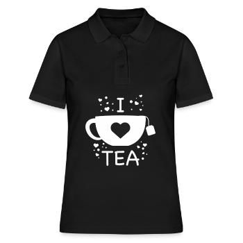 Tee - Frauen Polo Shirt - Schwarz - Vorne - Ailine (174cm)