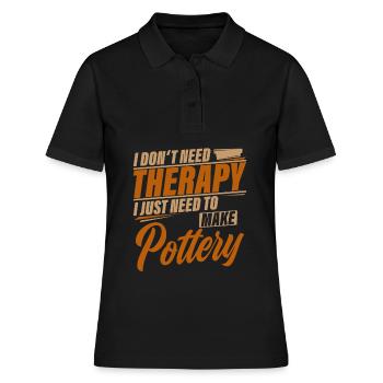 Töpfern - Frauen Polo Shirt - Schwarz - Vorne - Ailine (174cm)