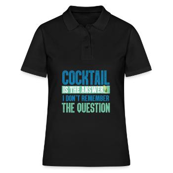 cocktails - Women's Polo Shirt - black - Front - Ailine (174cm)