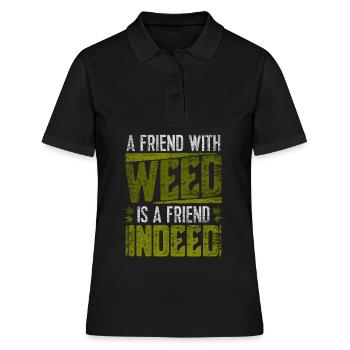 cannabis - Polo Femme - noir - Devant - Ailine (174cm)