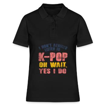 K-Pop - Frauen Polo Shirt - Schwarz - Vorne - Ailine (174cm)