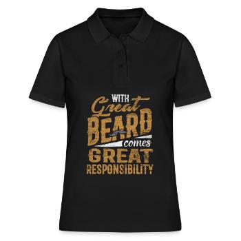 Bart - Frauen Polo Shirt - Schwarz - Vorne - Ailine (174cm)