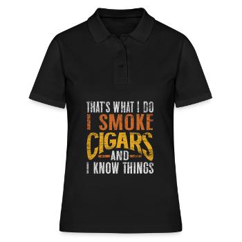 Zigarren - Frauen Polo Shirt - Schwarz - Vorne - Ailine (174cm)