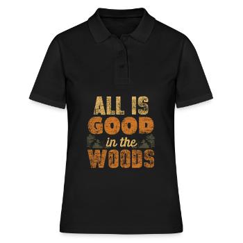Wald - Frauen Polo Shirt - Schwarz - Vorne - Ailine (174cm)