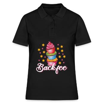 Backfee Bäcker Hobbybäcker Cupcake Muffin Torten - Frauen Polo Shirt - Schwarz - Vorne - Ailine (174cm)