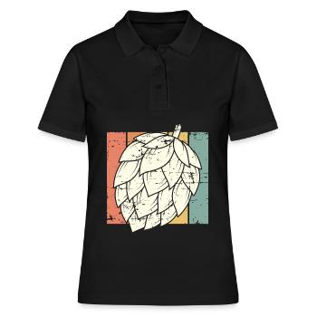 Bière Houblon - Polo Femme - noir - Devant - Ailine (174cm)