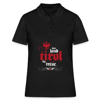 Dem Land Tirol die Treue - Frauen Polo Shirt - Schwarz - Vorne - Ailine (174cm)
