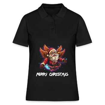 Weihnachtsmann, Ugly Christmas - Frauen Polo Shirt - Schwarz - Vorne - Ailine (174cm)