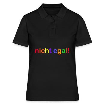 Doesn't matter multicolored funny sayings - Women's Polo Shirt - black - Front - Ailine (174cm)