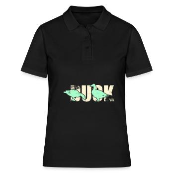Ente Vogel - Frauen Polo Shirt - Schwarz - Vorne - Ailine (174cm)