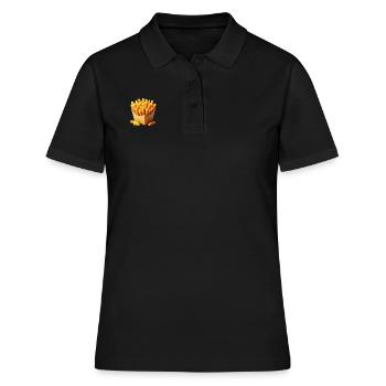 Polygone de frites - Polo Femme - noir - Devant - Ailine (174cm)