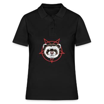 Cadeau de festival de musique metal furet metal - Polo Femme - noir - Devant - Ailine (174cm)