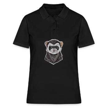 Frettchen - Frauen Polo Shirt - Schwarz - Vorne - Ailine (174cm)