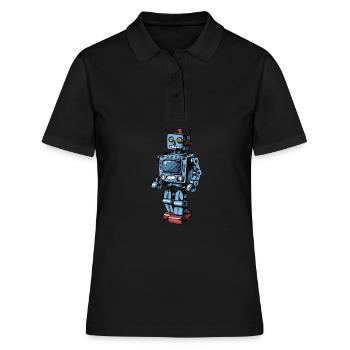 Roboter - Frauen Polo Shirt - Schwarz - Vorne - Ailine (174cm)