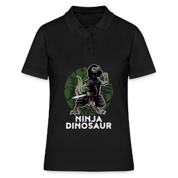 Arts martiaux dinosaures Ninja Combattant de Ninjutsu - Polo Femme - noir - Devant - Ailine (174cm)