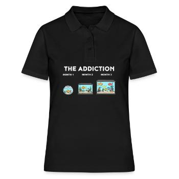 Aquarium Funny aquarium shopping cadeau de dépendance - Polo Femme - noir - Devant - Ailine (174cm)